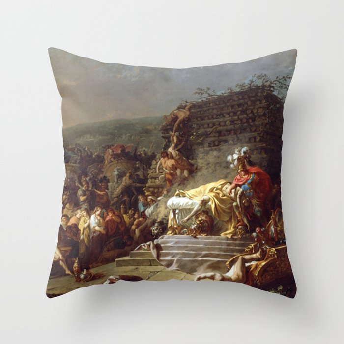 JacquesLouis David The Funeral Games of Patroclus Throw Pillow by