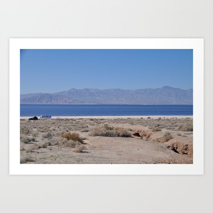 Beach Camper Salton Sea, California Art Print by Randy Calderone