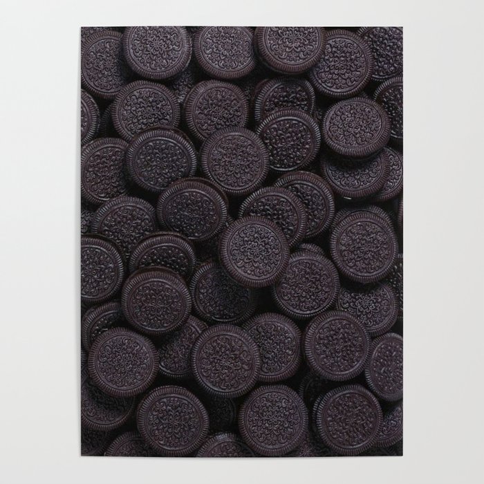 Oreo Cookie Pattern Illustration Poster by Digital Design Work By Nick