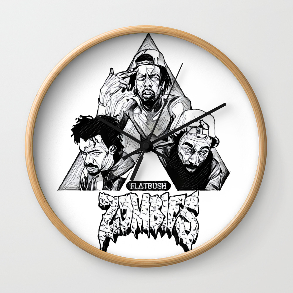 Flatbush Zombies Bw 2 Wall Clock By Hydrococo Society6