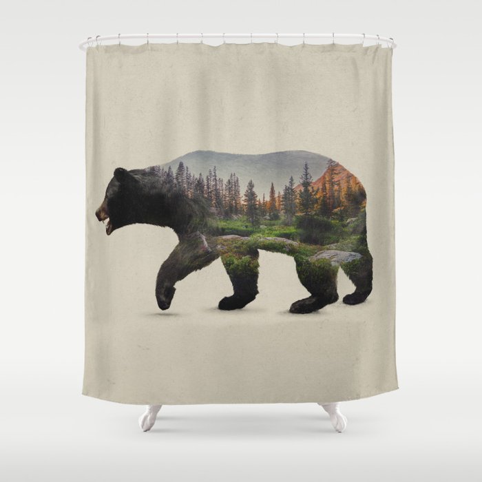 The North American Black Bear Shower Curtain by Davies Babies Society6
