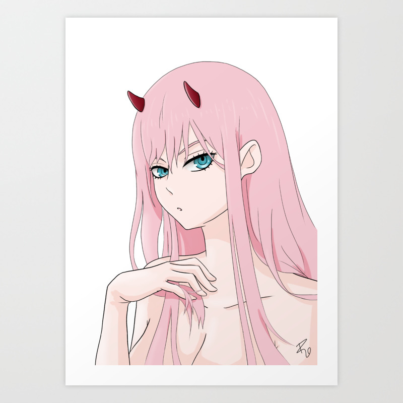 Zero Two Fanart Hoodie Zero Two Darling In The Franxx Art Print By Robepate Society6 zero two darling in the franxx art print by robepate