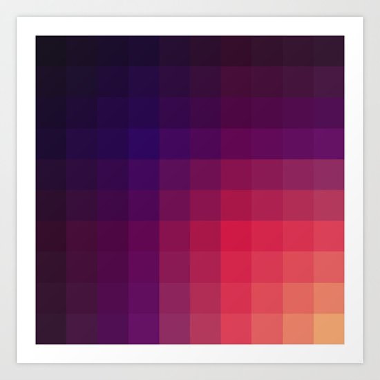 Pink Color Gradint Pattern Valravn Art Print By Alphaomega Society6