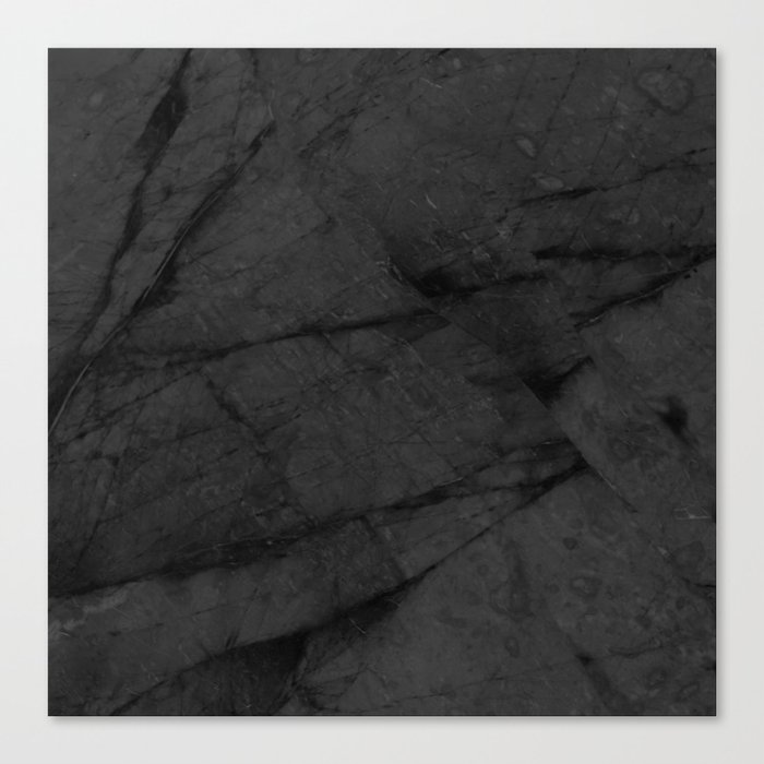 Dark Grey Matte Black Marble Canvas Print By Calacatta Society6 Dark Grey Matte Black Marble Canvas Print