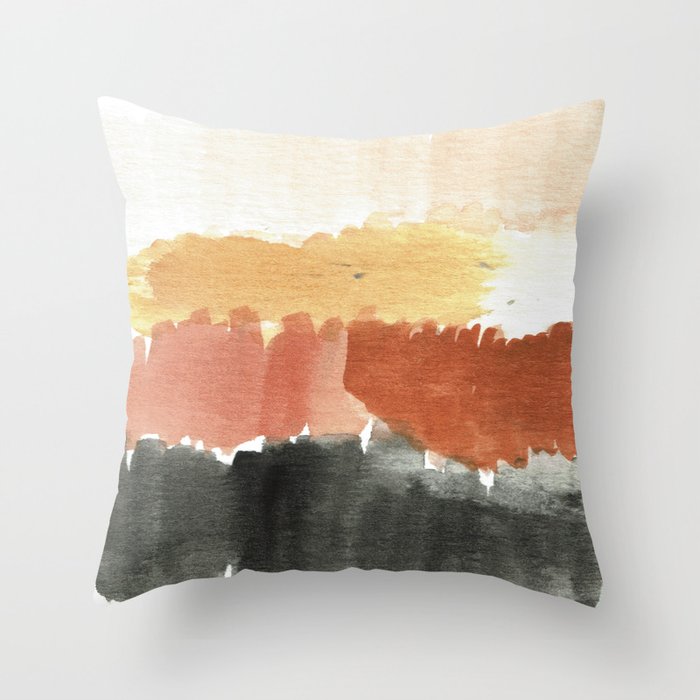 Abstract in Rust n Clay Throw Pillow by jenniferrizzo Society6