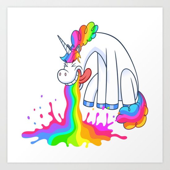 Funny Rainbow Unicorn LGBT Pride Art Print by saigon199x | Society6