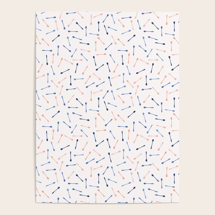 Spoons Silhouettes Vector Cutlery Poster by LimolidaDesignStudio_Art