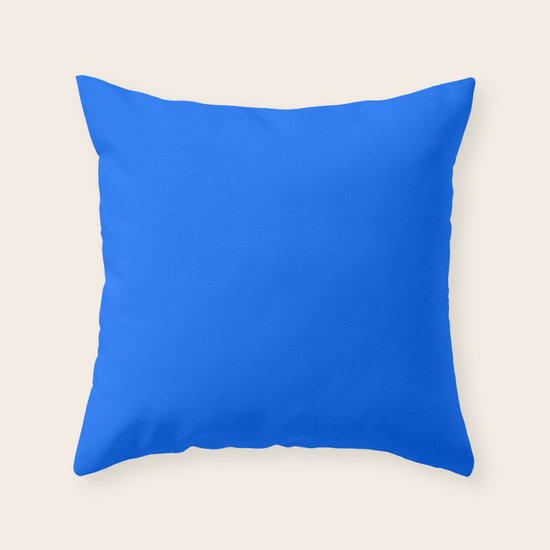 Unfinished Bright Blue Throw Pillow by nancyjcreates Society6
