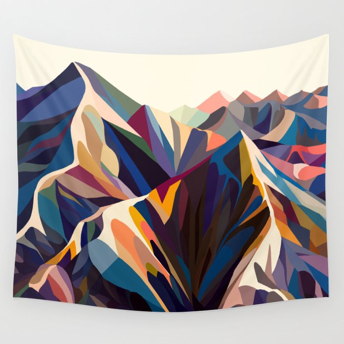 Mountains original Wall Tapestry by margoku  Society6