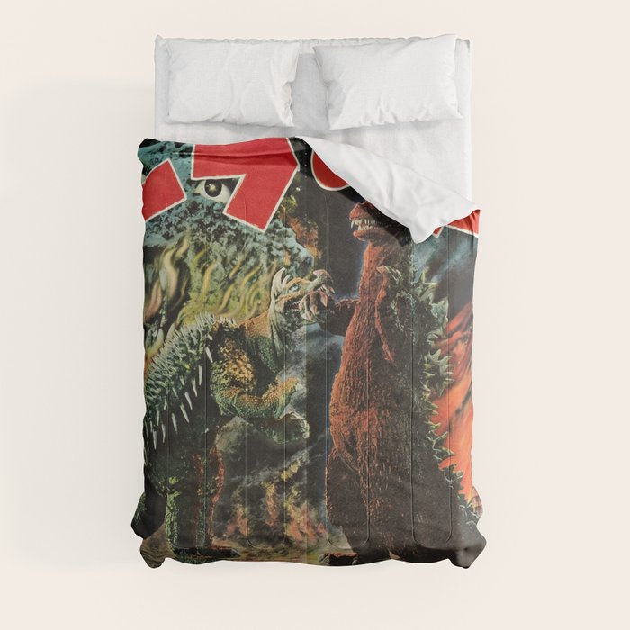 Godzilla Comforter by Golden Boy Society6
