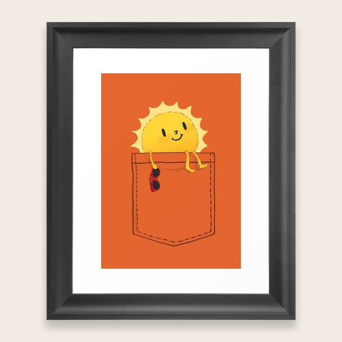 Pocketful of sunshine Framed Art Print by Society6