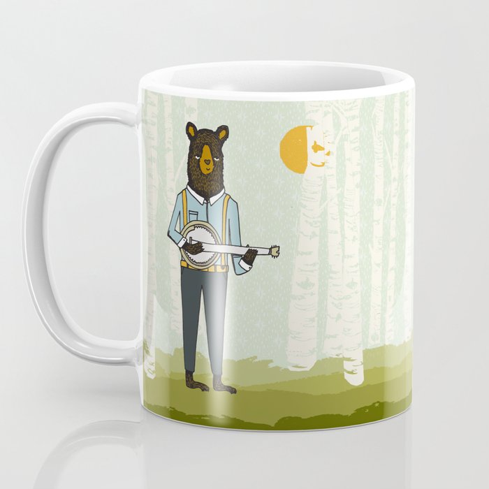 Bear's Bourree Bear Playing Banjo Coffee Mug by andrealauren Society6