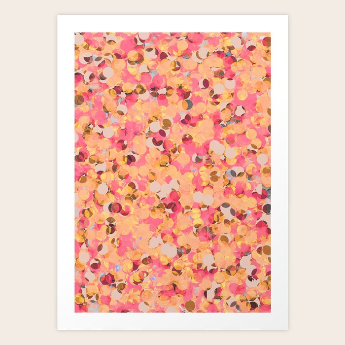 Abstract Pattern Peach & Pink Art Print by Paraschiv Society6