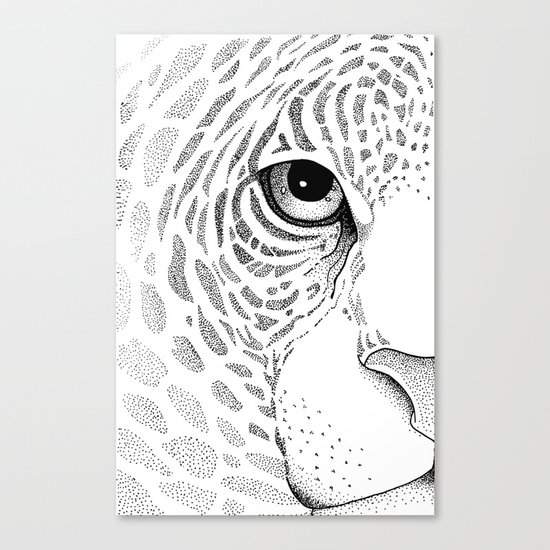 Jaguar Face Canvas Print by hannighan | Society6