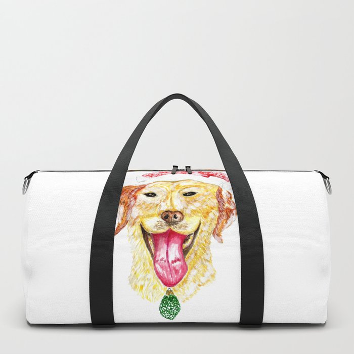 Cute Christmas Dog Duffle Bag By Annartshock Society6 Cute Christmas Dog Duffle Bag