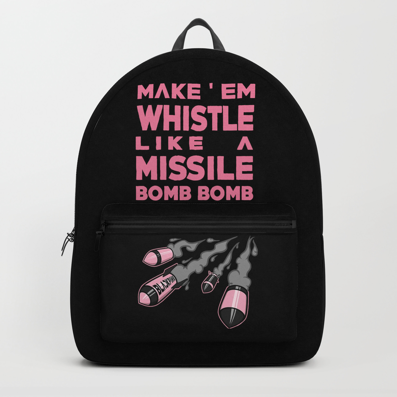 Black Pink Brand Backpack Tlmoda