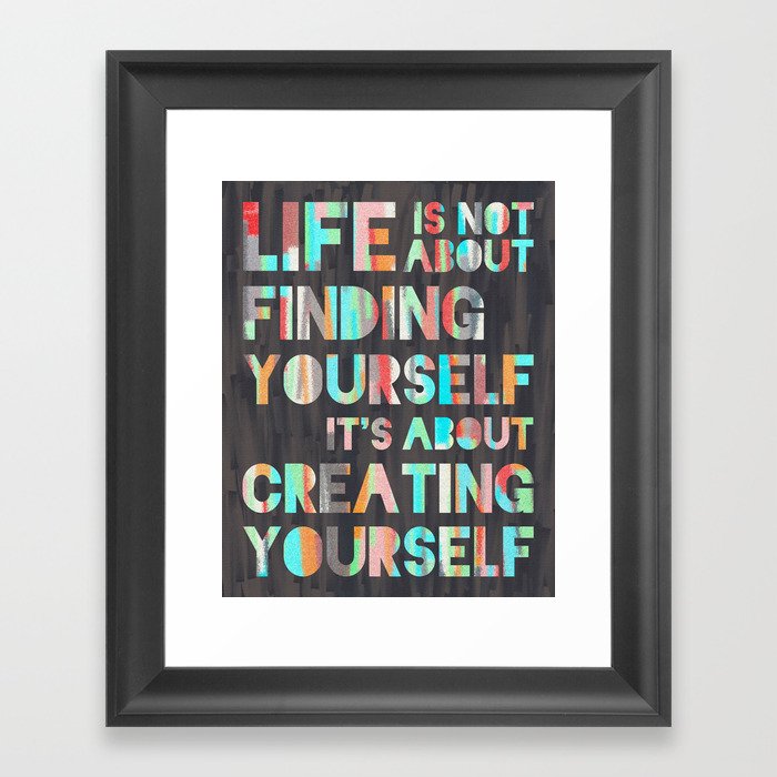 Create Yourself Framed Art Print by Jacqueline Maldonado Society6
