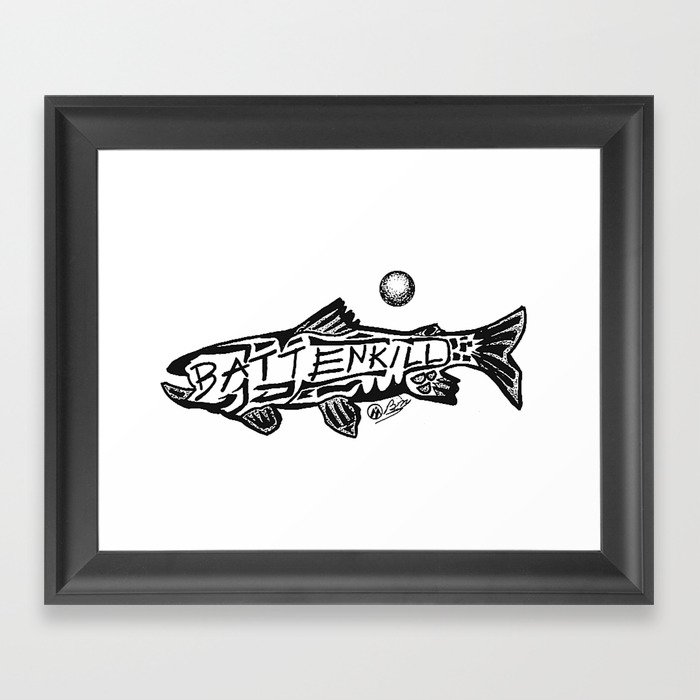 "The 'Kill" Fly Fishing Art Framed Art Print by darkmountainarts Society6