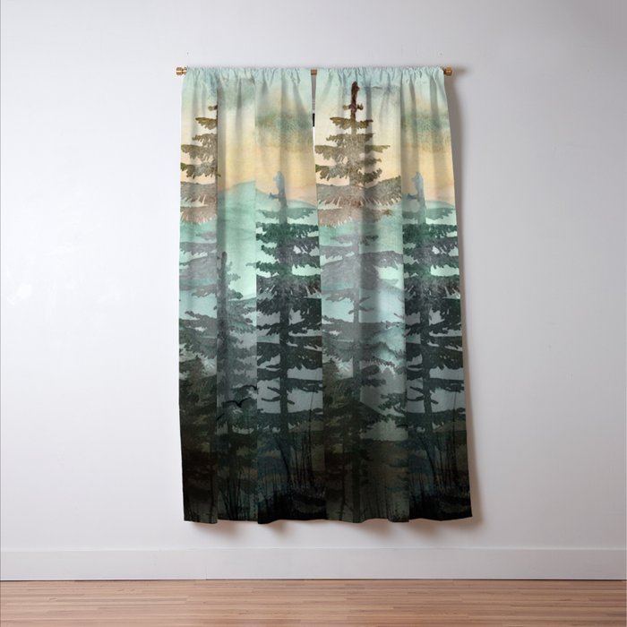 Pine Trees Blackout Curtain by nadja1 Society6
