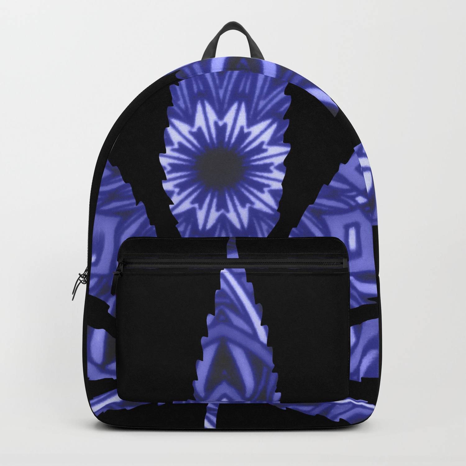 blue floral backpack