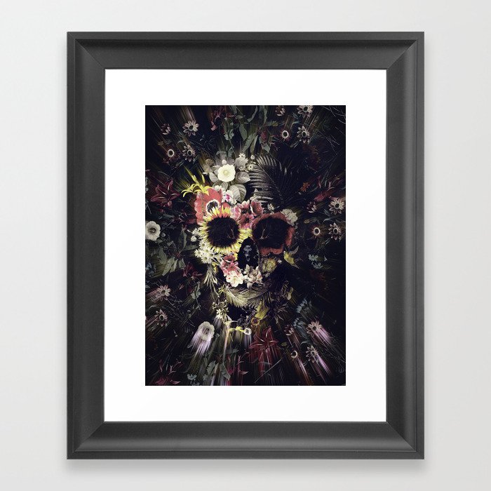 Garden Skull Framed Art Print by aligulec | Society6