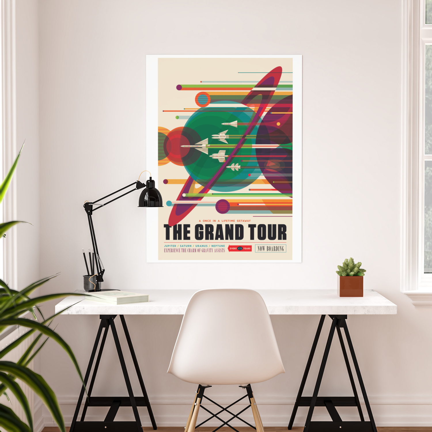 Nasa Retro Space Travel Poster The Grand Tour Poster By Vintage Wall Art Society6