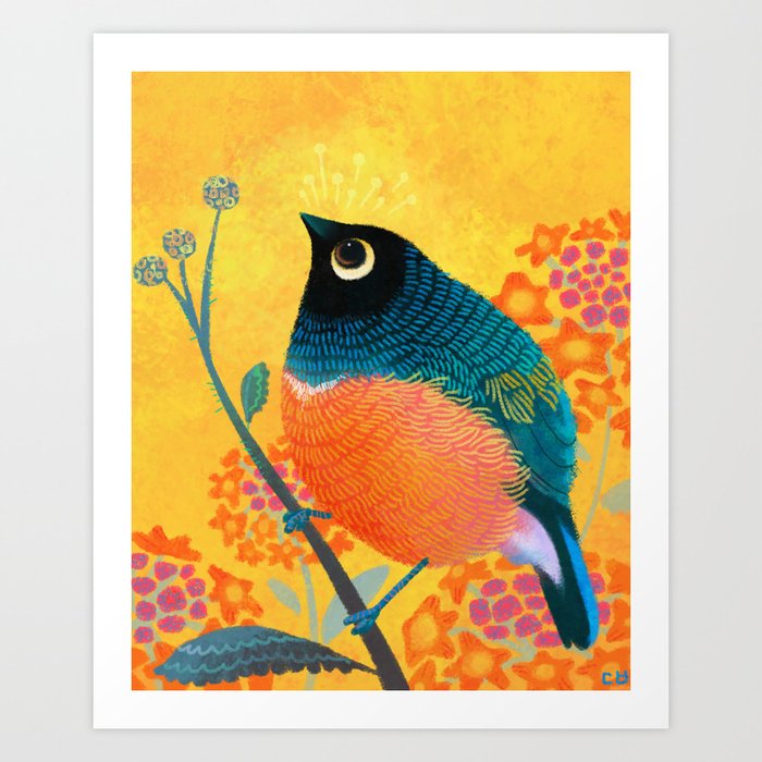 Superb Starling Art Print by pikaole | Society6