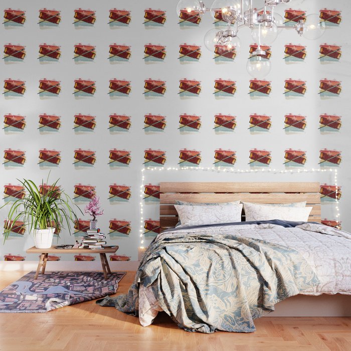 Retro Sewing thread and needle Wallpaper by creative-designs | Society6