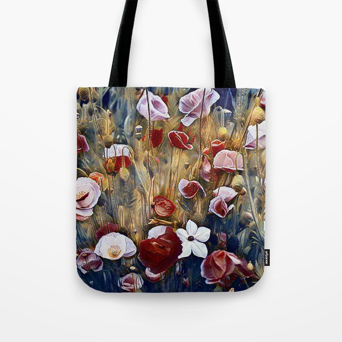 Poppies and Such Tote Bag by talins | Society6