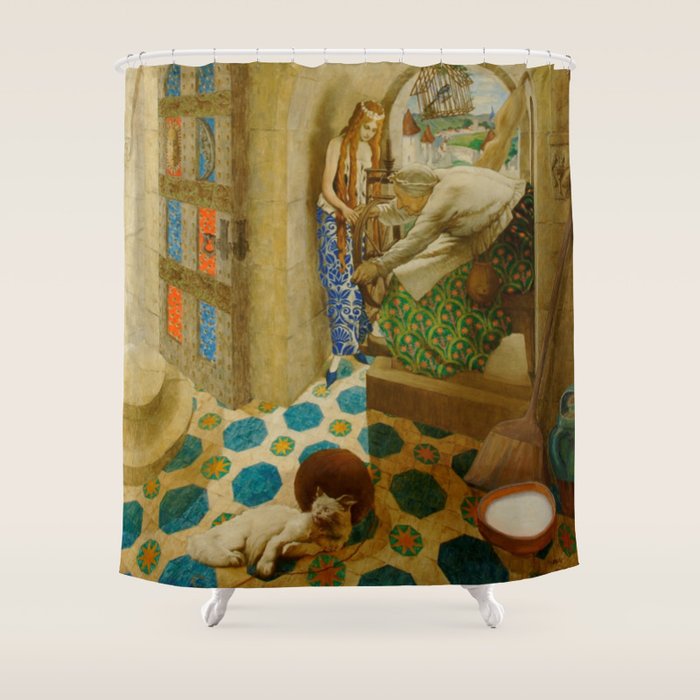 Sleeping Beauty The Princess Pricks her Finger on a Spinning Wheel Fairy Tale portrait by Leon