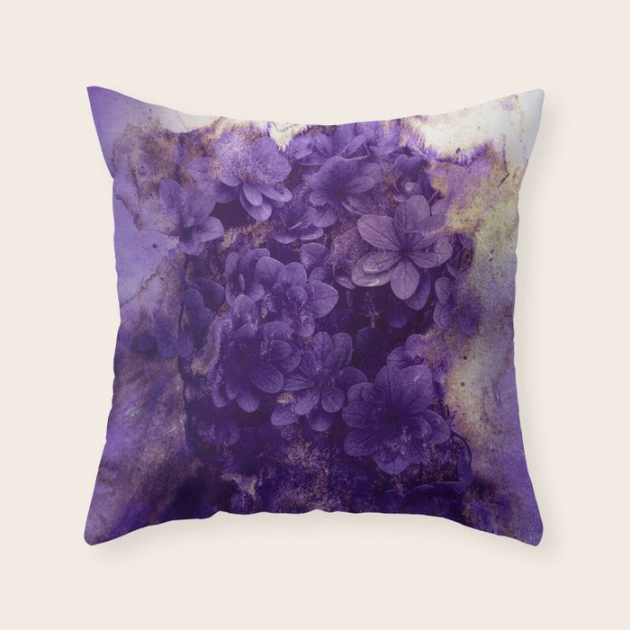 purple flowers Throw Pillow by clemm Society6