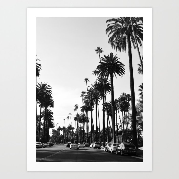 Los Angeles Black and White Art Print by tamsinlucie | Society6