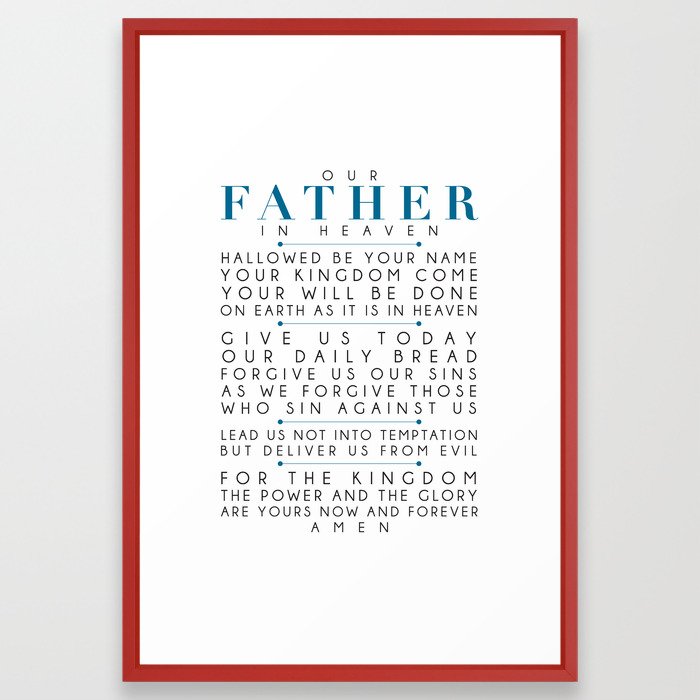 The Lord's Prayer Framed Art Print by Studio Amen Society6