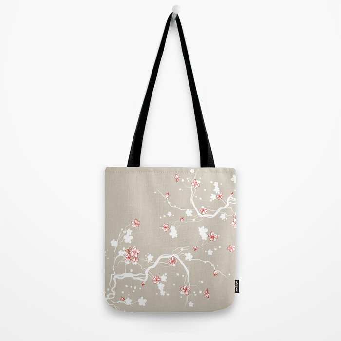 Cherry Blossom Tote Bag by artbyjessiliu | Society6