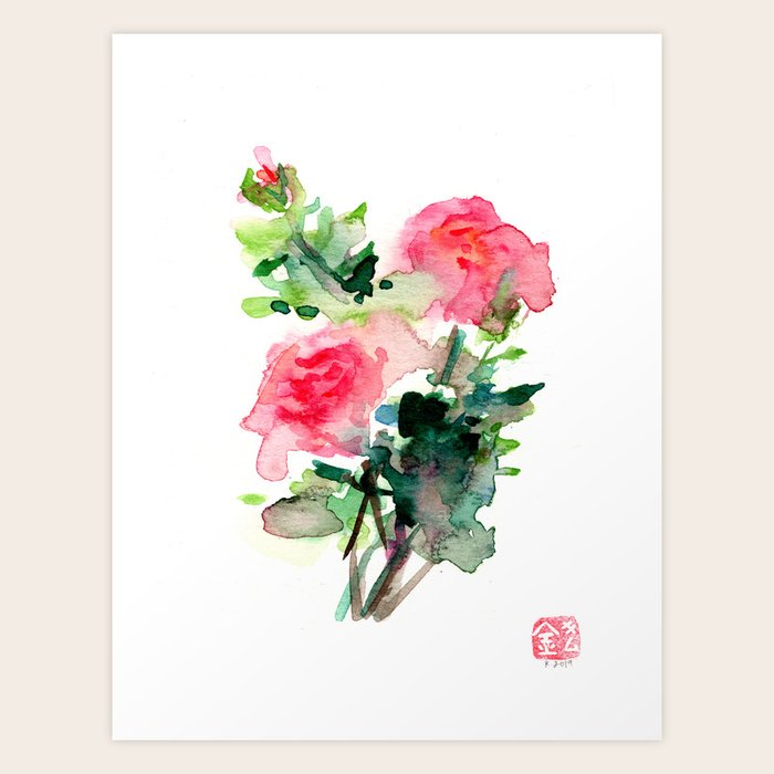 My Roses Don't Smell Like Poop Art Print by Kim DeVera Society6