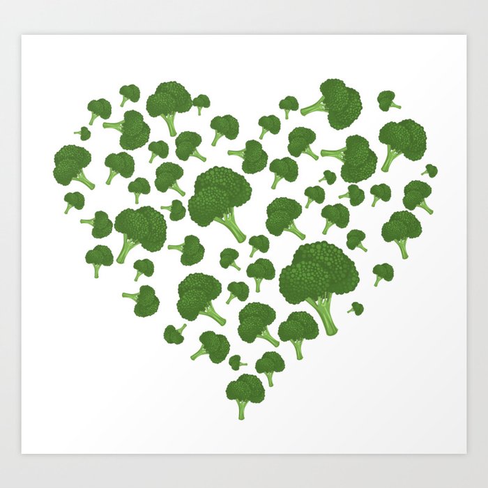 I Love Broccoli Art Print by veganmerch Society6