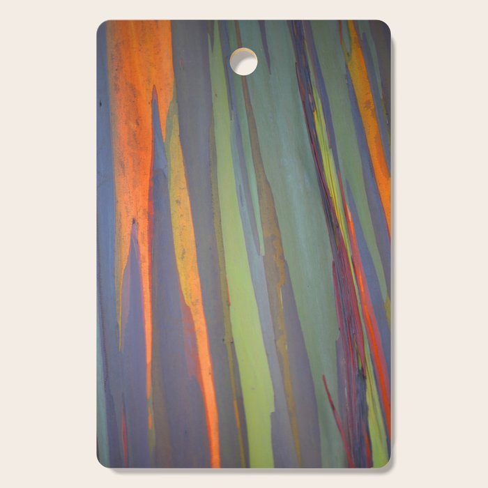 Rainbow Eucalyptus Magic Cutting Board by dec02 Society6