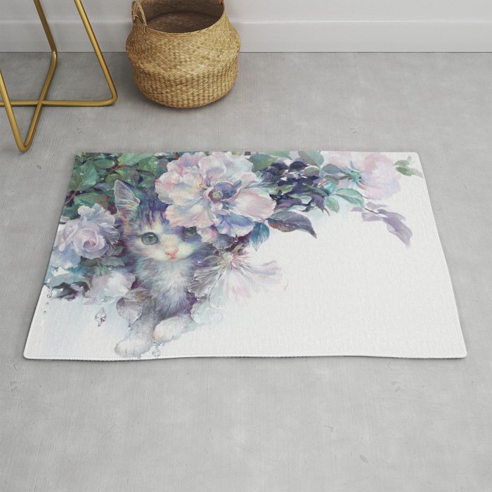 secret behind flowers Rug by Demian | Society6