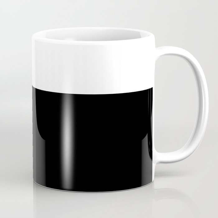 Black And White Coffee Mugs : Set Of 2 Large Black Coffee Mugs With