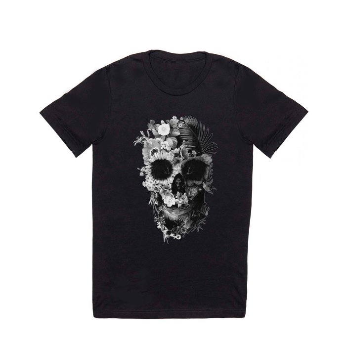 Garden Skull B&W T Shirt by Ali GULEC | Society6