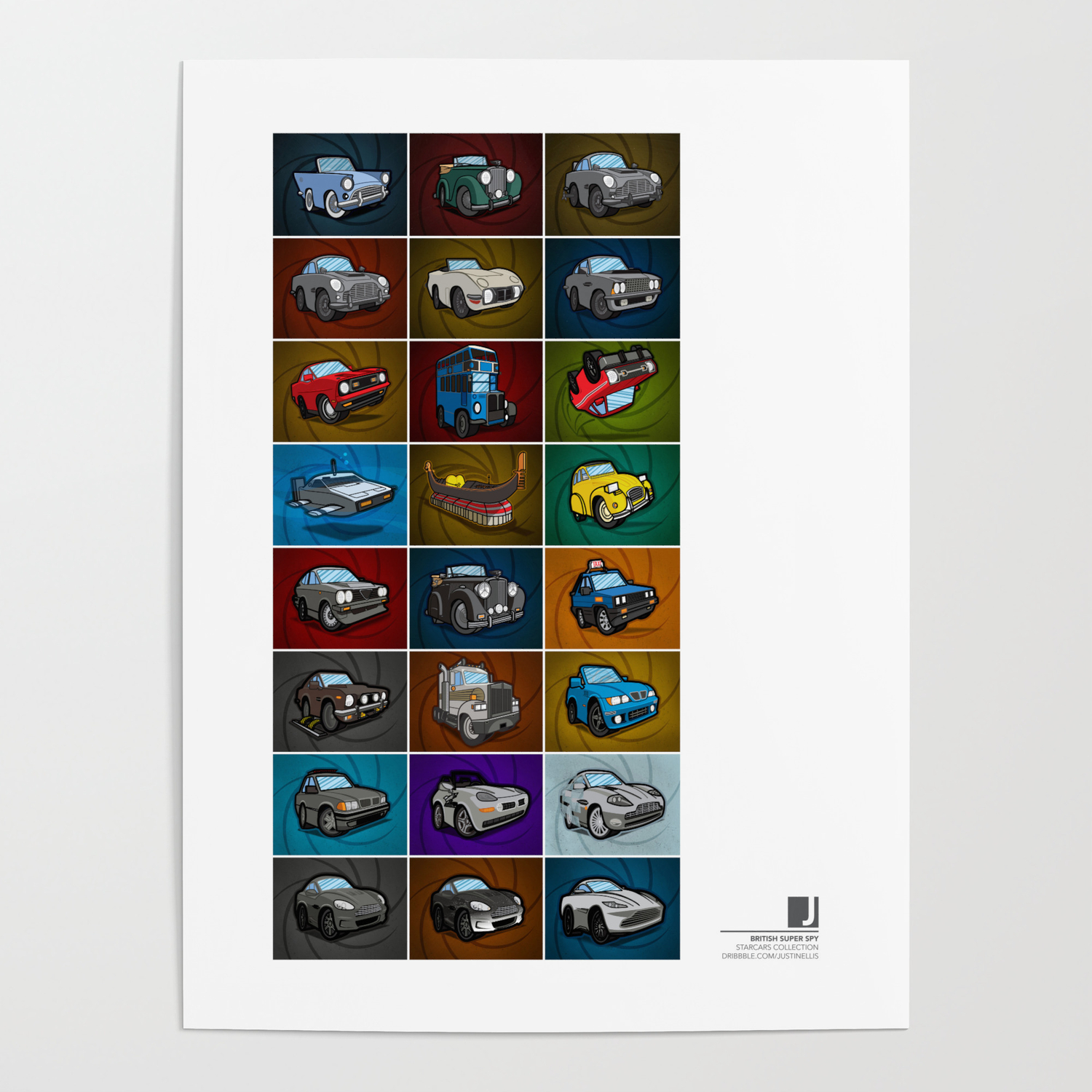 Starcars British Super Spy Collection Poster By Jepegdesign Society6