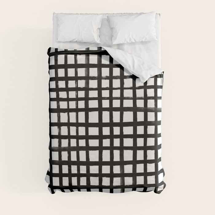 Handpainted Grid Duvet Cover by Leah Flores Society6